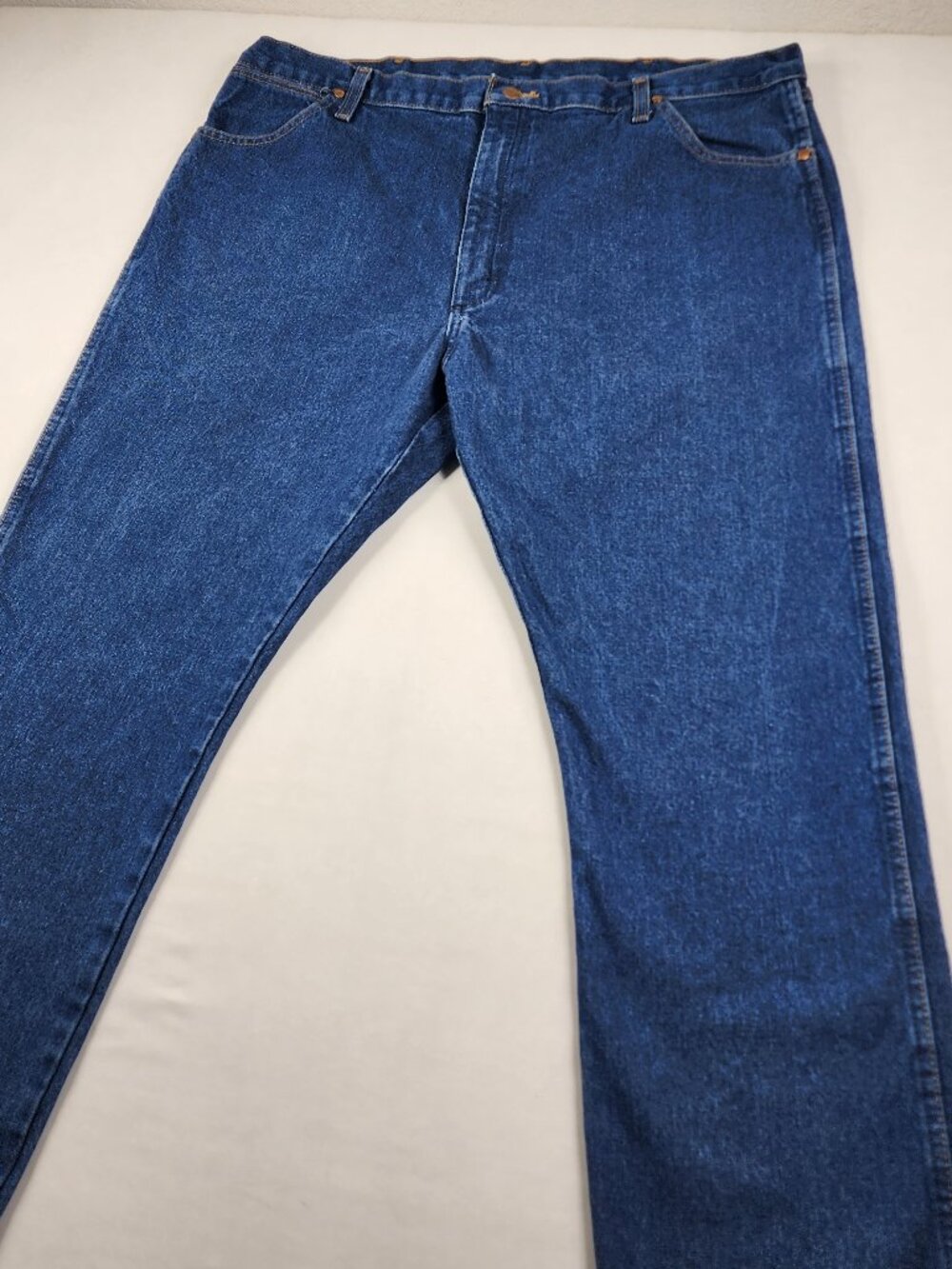 VTG Wrangler Men's 42x30 Cowboy Cut Straight Leg Blue Jeans Western 13MWZPW
